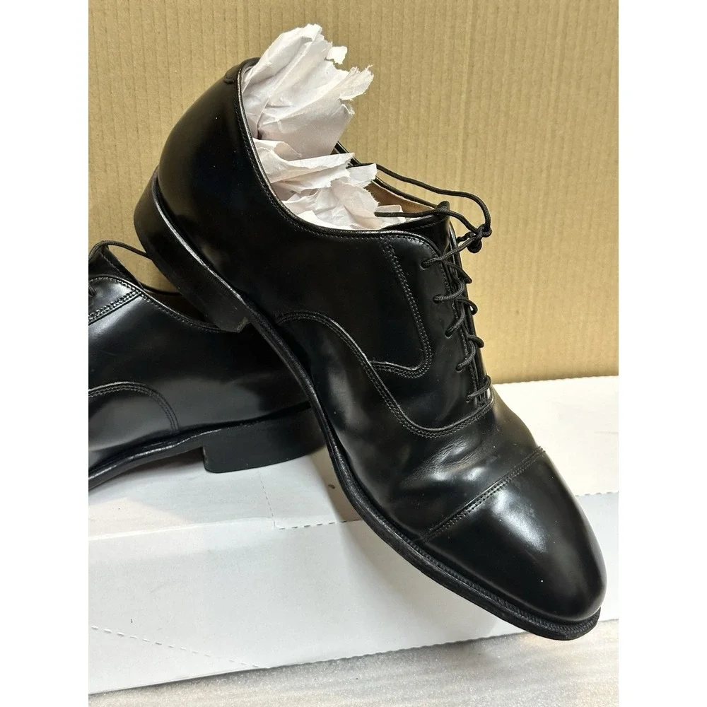 Johnson & Murphy Mens Melton Leather Dress Shoes Size 10 .5 D Made India Lace Up